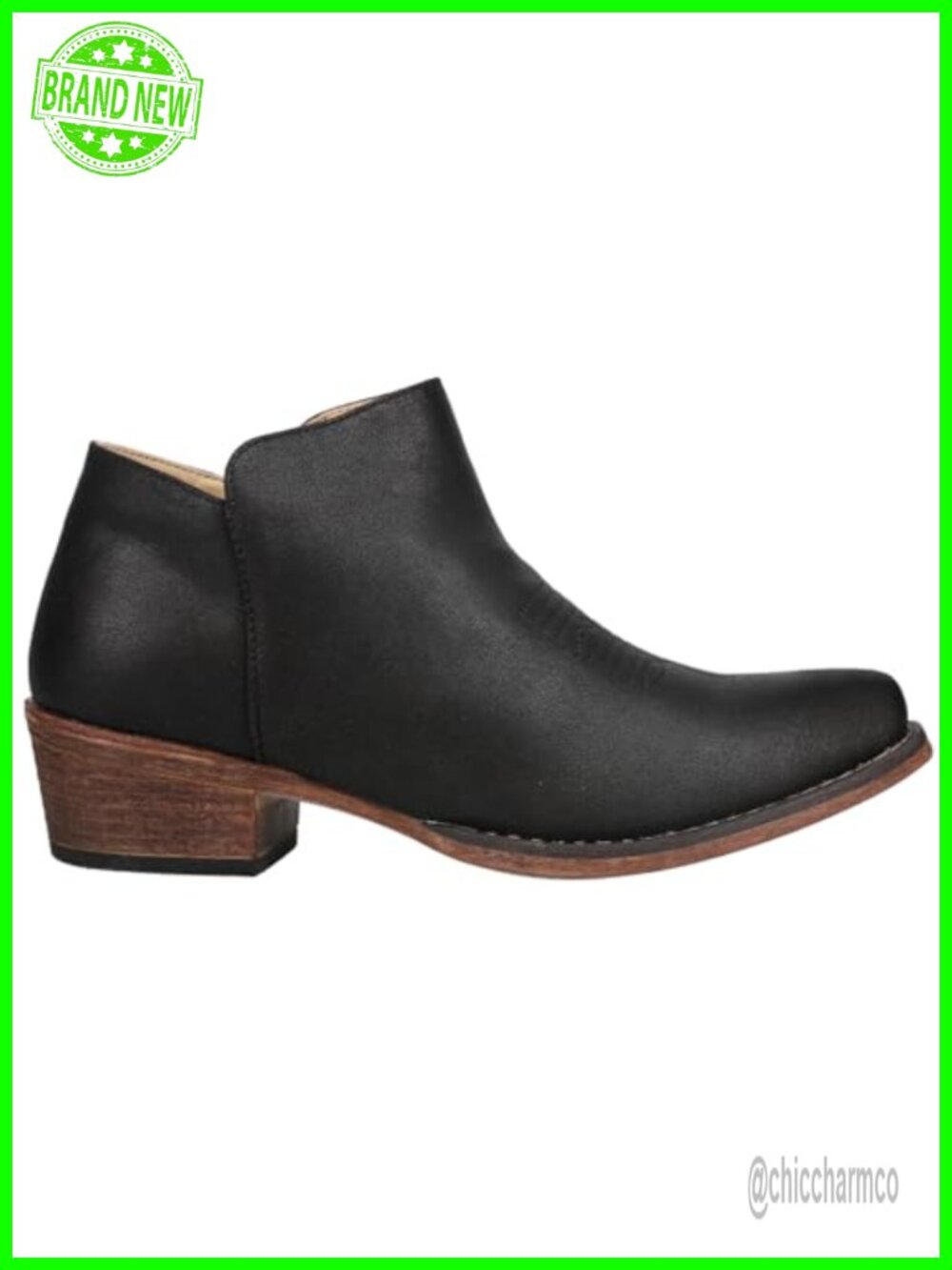 Snip Toe Ankle Boots Faux Leather Distressed Zip-Up Chelsea